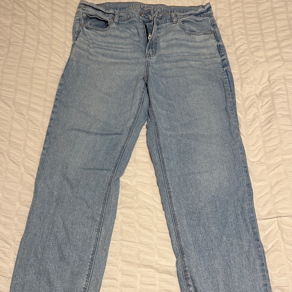 American Eagle Outfitters Light Blue Straight Leg Jeans